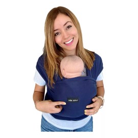 Mae Baby Rebozo Fular Elástico Bebé Feliz Portabebe Precio De Fabrica Color Azul marino Talla UNITALLA