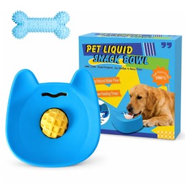 Genérico 2026 Cuenco para Lamer Perro, Plato para Perro Alimentación Lenta & Slow Feeder Dog Ball, Esfera interactiva para lamer con Ventosa