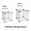 FRITHJILL 16 Cube Grid Wire Storage Shelve,Multifunction Shelving Unit Modular