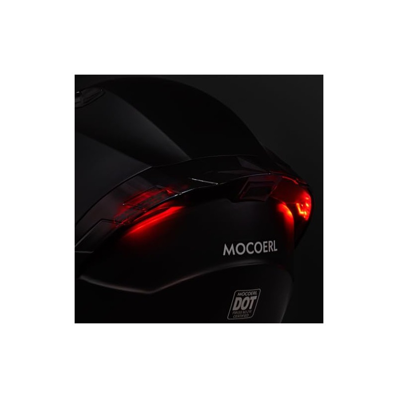 MOCOERL Casco Integral para Moto Certificado Dot con Bluetooth Puede
