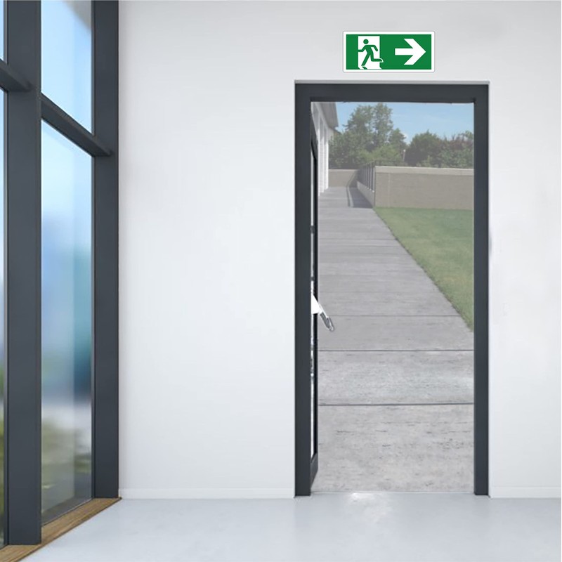 pubblimania Emergency Exit PVC Heavy Duty Outdoor Indoor (29 x