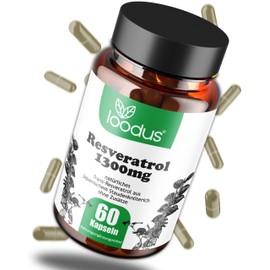 60 Resveratrol Capsules High Dose - 100:1 Resveratrol Extract - 1300 mg Trans Resveratrol High Dose in 2 Capsules/Day from Japanese Knotweed Extract - High Dosage, Natural & Vegan