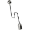 304 Stainless Steel Honey Dipper, Curved Handle Spoon for Tea