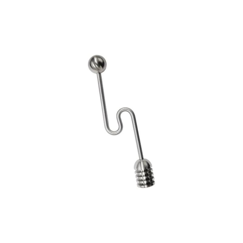 304 Stainless Steel Honey Dipper, Curved Handle Spoon for Tea