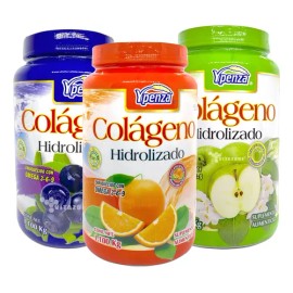 Colágeno Hidrolizado 3 Botes Sabores Surtidos De 1.1 Kg Ypen Sabor Blueberry Naranja Manzana