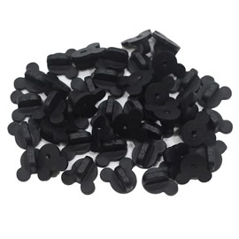 100pcs PVC Rubber Mouse Ears Pin Backs,Coat Tie Tack Pin Backs,Lapel Pin Backs Clutch,Pin Backs Pin Keepers for Replacement Varsity Uniform Badge, Keep Your Favorites Pins to Your Clothes(Black)