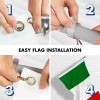 G128 Flag Pole 6FT Silver & Italy Italian Flag 3x5FT