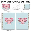 2 Pcs Axolotl Spiral Notebooks for Work, A5(8.3x5.8inch) Composition Notebook