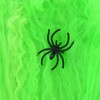 Halloween Colorful Faux Spider Webs with Plastic Spiders Bundle of