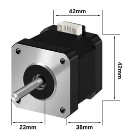 SIMAX3D Nema 17 stepper motor 1PCS 42x38mm 1.5A-3.8V 2 phase 4 wires 1.8 degrees with 39.3 inch cable for Creality CR-10 10S Ender 3 3D printer/CNC extruder and Y-axis