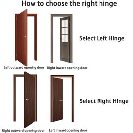 4pcs Public Toilet Stainless Steel Hinge,Silver Restroom Partition Hardware Connection Accessories for Shopping malls,Hotels, Bathroom Bathroom Door (Silver,Left Side Hinge)