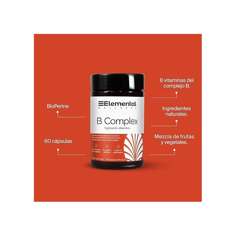 Elemental Complex Complejo 120 Cápsulas Duo Pack Bioperine Vitaminas