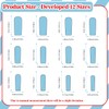 Long Square Press on Nails 3D Floral Fake Nails Blue&Pink