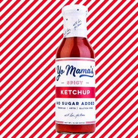 Yo Mama's Foods Keto Spicy Ketchup – Pack of (2) - No Sugar Added, Low Carb, Vegan, Gluten Free, Paleo Friendly, and Made with Whole Non-GMO Tomatoes!