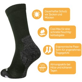 ROVINCE Hiking Socks Shield Socks for Men and Women with Tick Protection