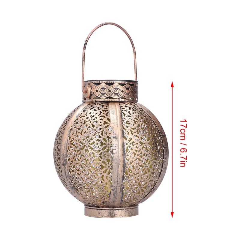 Solar Hollow Light Waterproof Retro Style Solar Landscape Hollow Lantern