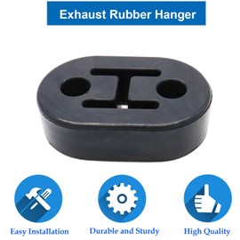 ACCYPRO 4PCS Car Exhaust Rubber Hanger Universal Heavy Duty Rubber Exhaust Bracket Bushing Mount 2 Holes 0.43inch (2 Holes)