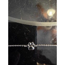 PAWSOME COUTURE PAWPRINT ADJUSTABLE 7 INCH bracelet women silver