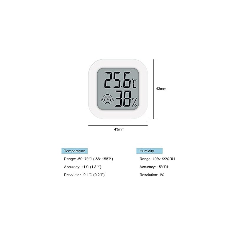 Termómetro interior Humedad LCD digital Sensor de temperatura Medidor Medidor