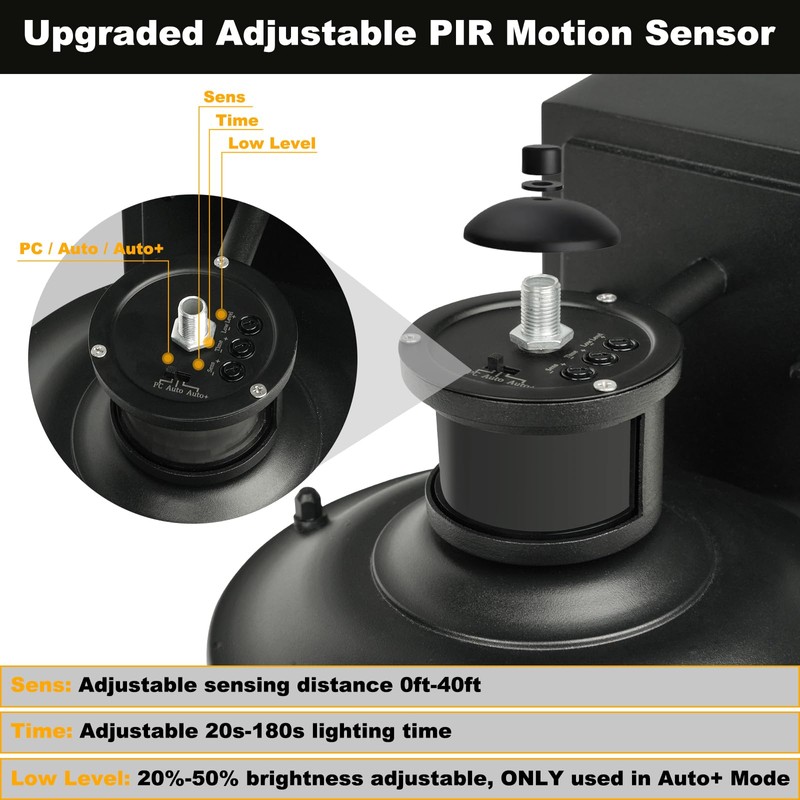 Outdoor Wall Light Fixtures, Dusk to Dawn Motion Sensor Outdoor