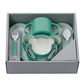TAK KIDS DISH JTN-1030-MT Gift Box Bear Lucky 7 Kids Dish Gift Box Bear Lucky 7 Mint
