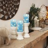 Homemory Flameless Candles with String Lights, 3 Pack Embedded Fairy