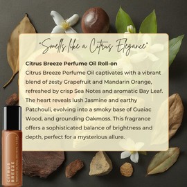 Devinez Citrus Breeze Fragrance Oil Perfume Roll-On 10ml (Pack of 1) Alcohol-Free, Long-Lasting, Unisex, Travel-Size Perfume Roll On for Everyday Use (IFRA Certifed)