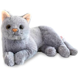 KAOVCXR Cat Plush Soft Toys, Cat Stuffed Animal Plush Simulation Cute Realistic Doll, Pillow Soothing Hugging Sleeping, Birthday Gifts Present Party Favors For Boys And Girls, 30cm