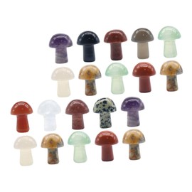 Kisangel 20pcs Mushroom Decor Mushroom Statues for Home Office Restaurant Decoration Unique Desktop Ornament