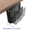 JINGCHENGMEI Desk Side Storage Organizer, Steel Under Desk Storage with