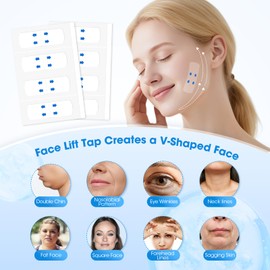 Face Lift Tape, 300PCS Face Tape Lifting Invisible for Face,Neck,Jowls,Eyes Sagging Skin, Wrinkles and Double Chin, Neck Tape Facelift Tape Skin Tape for Facial Lifter Tape for Makeup
