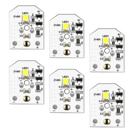 Kamrexi 6PCS WR55X11132 Refrigerator Bulb Light Replacement Led for GE, Replacement for WR55X25754 WR55X26486 WR55X30602 EAP12172918 4590213 AP6261806 PS12172918, No Cover, Easy Install