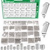 Aienxn 710PCS Metric +SAE 304 Set Screw Assortment Kit, Hex