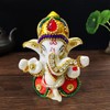 Karigaari Resine Stone God Ganesha Idol (White)