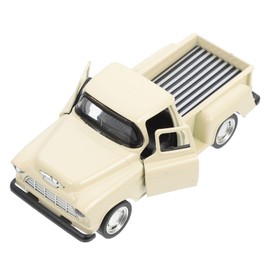 TOYANDONA 1pcs Vintage Beige Truck Decor, Christmas Metal Pickup Truck Car Model for Christmas Home Decorations Table Top Decor