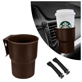 Hanging Cup Holder with 2 Kinds of Hooks,Multi-Function Car Cup Holder Organizer Car Trash Can on Air Vents or Car Window Cup Holder for Drinks,Glasses Holder,Pen (Brown)