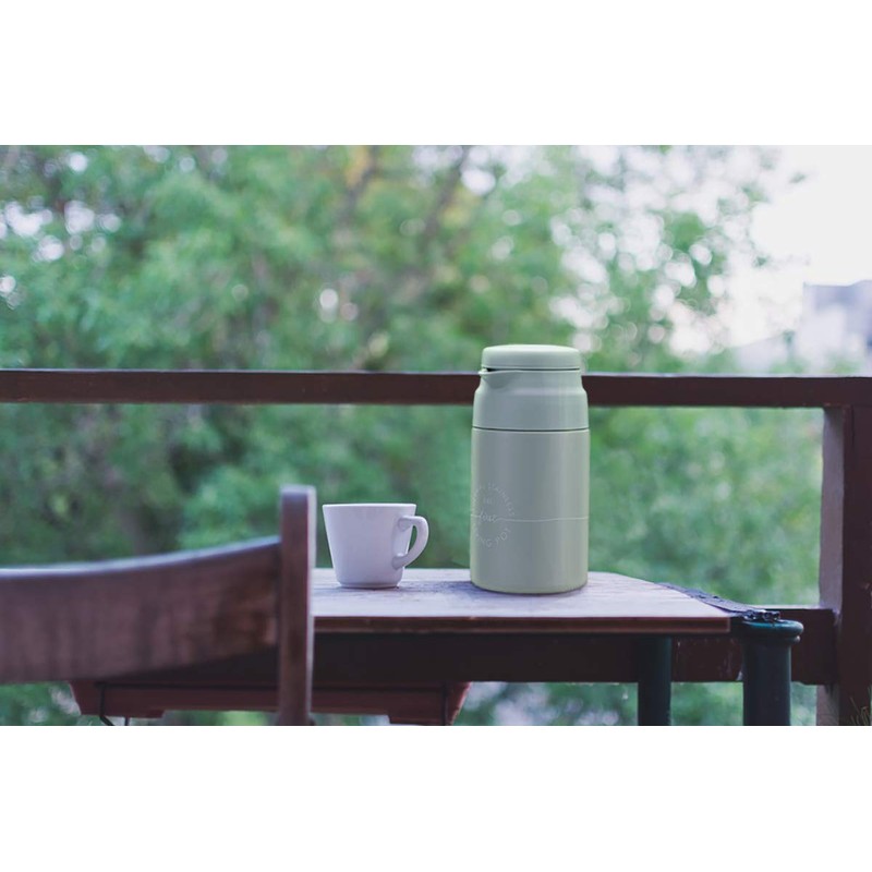 Bestco AHS-MA60 Thermal Tabletop Pot, Powder Green, 0.6 L (0.6