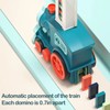 Upgraded Dominoes Train Set with 60 Dominoes, Train Automatically Places