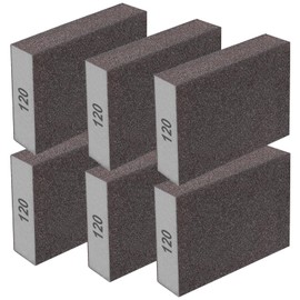 Eoppen 6Pcs Sanding Sponge 120 Grit Sanding Block Washable and Reusable for Wood, Metal, Wall Polish