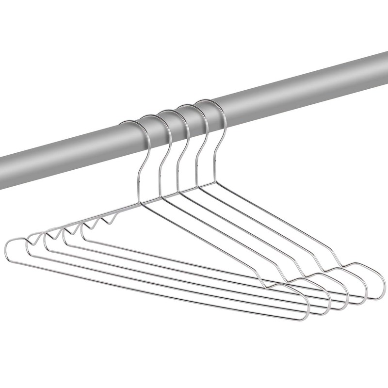 KINJOEK 50 Pack Wire Hangers for Clothes,17.7”Stainless Steel Wire Clothes