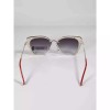 Foster Grant Rainbow Snakeskin Cat Eye Half Frame Gold Metal