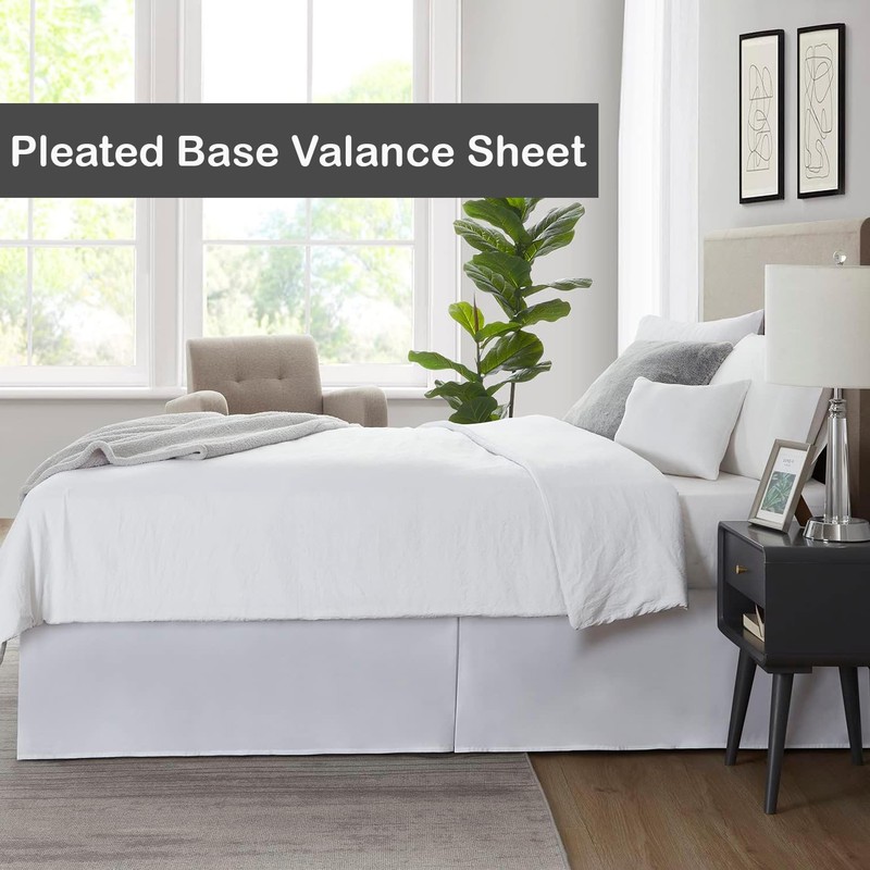 Dazzle Collection® Plain Dyed Poly Cotton Pleated Platform Base Valance