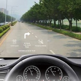 iSpchen Reflective Film HUD Windscreen Film Heads-Up Display Screen Film Reflective Anti-Glare Transparent Film Dustproof Protective Film GPS Navigation Windscreen Film 150 x 130 cm