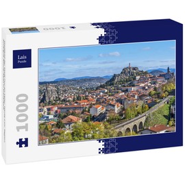 Lais Puzzle Townscape of the city PUY-en-Velay Haute-Loir, Auvergne-Rhone-Alpes region in France. 1000 pieces