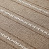ZeeMart Hemstitched Embroidery Striped Boho Tablecloth 60x120 Inch Cocoa Brown,