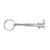 H-Customs Tool Vernier Calliper Fine Caliper Silver Keyring Pendant, silver