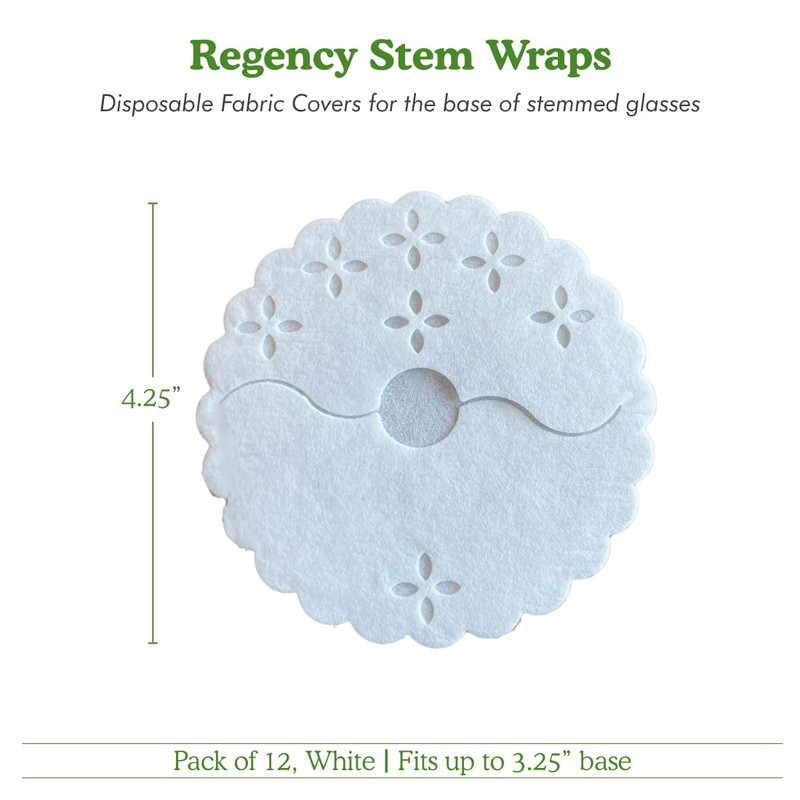Regency Wraps Stem Wraps for The Bases of Stemmed Glasses,