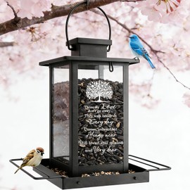 Sympathy Memorial Bird Feeders for Outdoors, Grieving Gifts for Loss of Loved One, Remembrance Condolences Bereavement Funeral Gift Idea, Grief Home Decor Keepsake Garden Outside