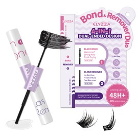 Elyzza DIY Eyelash Extension Bond & Remover Infused With Vitamin E –Strong Hold Waterproof 2 In 1 Cluster Lash Glue For DIY Lash Extensions Gentle Comfortable Individual Lash Adhesive For All Day Wear