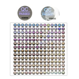 1500pcs Silver High Security Seals Tamper Evident Sticker Warranty Void QC Passed Labels Hologram Stickers with Unique Serial Numbering 0.4Inch,GQYH